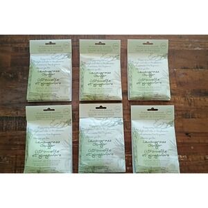 Fragance Sachet  Lemongrass‎ Ginger Lot Of 6     2 Pack Each